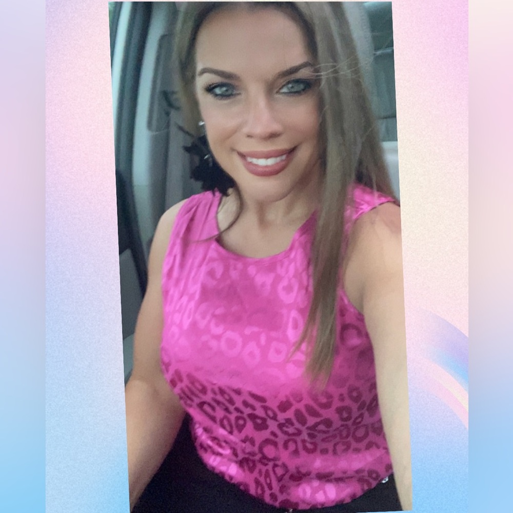 Wildly Chic Satin Leopard Tank Top - Available in Orange or Rose